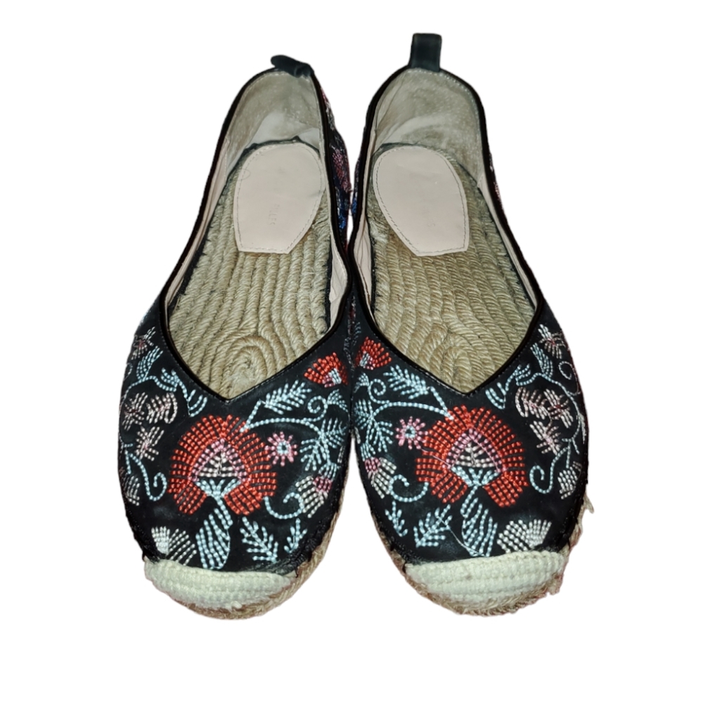 Avec Les Filles Embroidered Floral Espadrille
